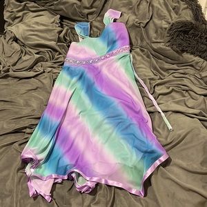 Fluorescent Purple and Blue dress